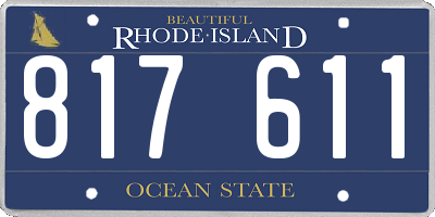 RI license plate 817611