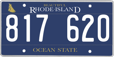 RI license plate 817620