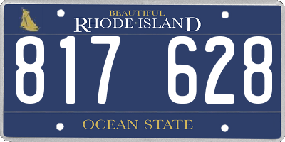 RI license plate 817628
