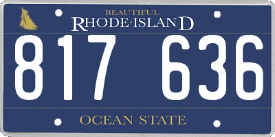 RI license plate 817636