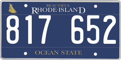 RI license plate 817652