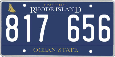 RI license plate 817656