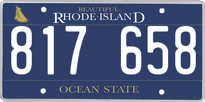 RI license plate 817658