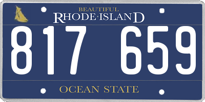 RI license plate 817659