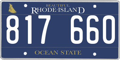 RI license plate 817660