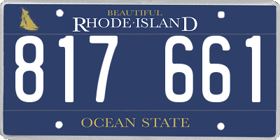 RI license plate 817661