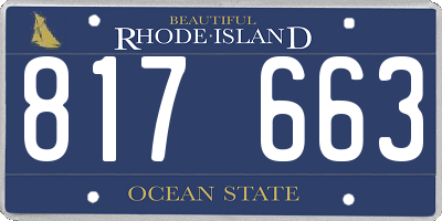 RI license plate 817663