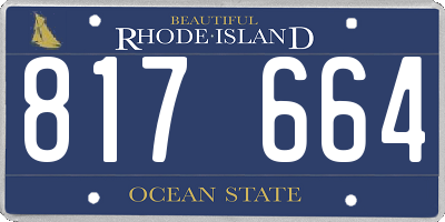 RI license plate 817664
