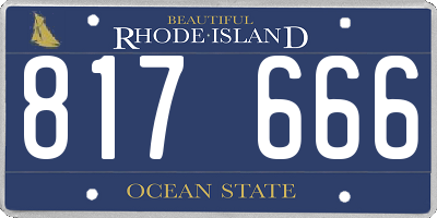 RI license plate 817666