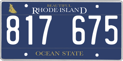 RI license plate 817675