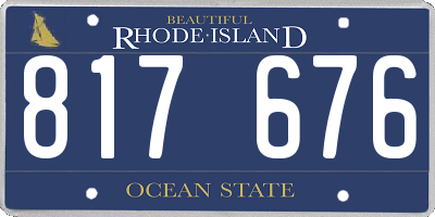 RI license plate 817676