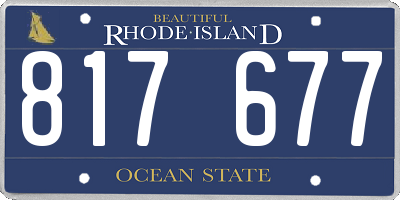 RI license plate 817677