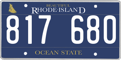 RI license plate 817680