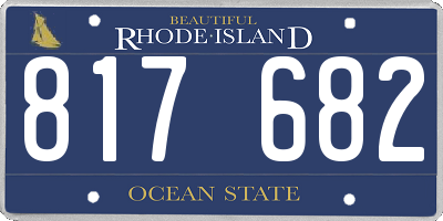 RI license plate 817682