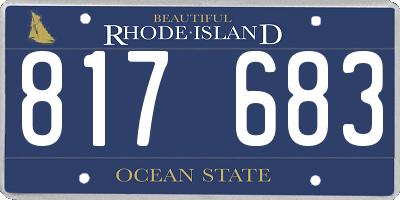 RI license plate 817683