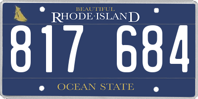RI license plate 817684