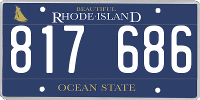 RI license plate 817686