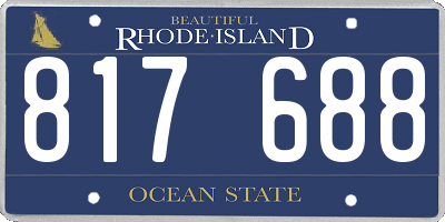 RI license plate 817688