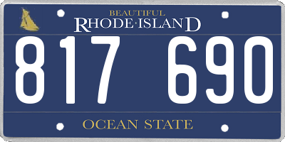 RI license plate 817690