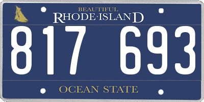 RI license plate 817693