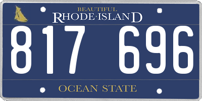 RI license plate 817696