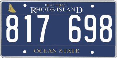 RI license plate 817698