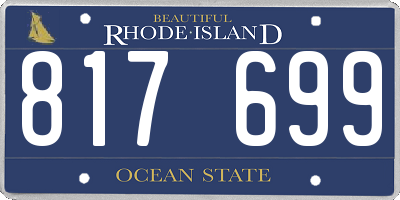 RI license plate 817699