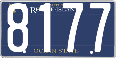RI license plate 8177