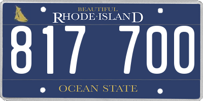 RI license plate 817700