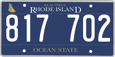 RI license plate 817702
