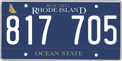 RI license plate 817705