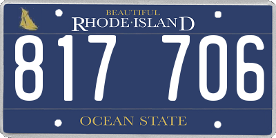 RI license plate 817706