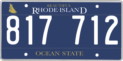 RI license plate 817712