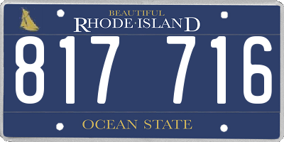 RI license plate 817716