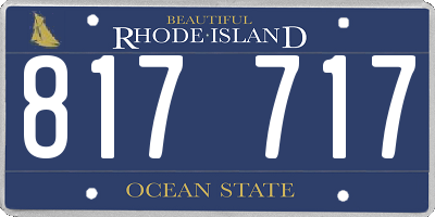 RI license plate 817717