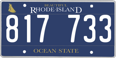 RI license plate 817733