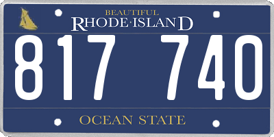 RI license plate 817740