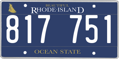 RI license plate 817751