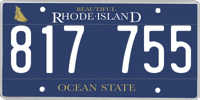 RI license plate 817755