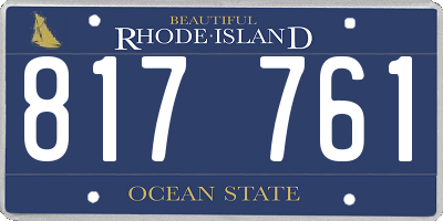 RI license plate 817761