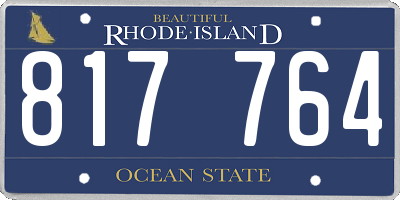 RI license plate 817764