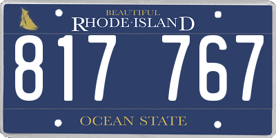 RI license plate 817767