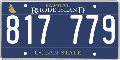 RI license plate 817779