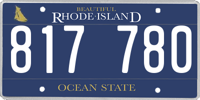 RI license plate 817780