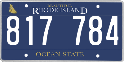 RI license plate 817784