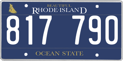 RI license plate 817790