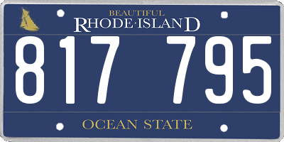 RI license plate 817795
