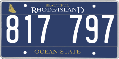 RI license plate 817797