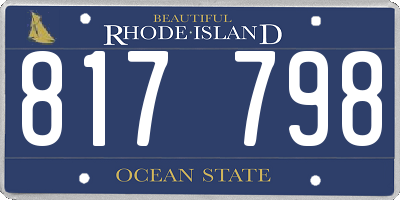 RI license plate 817798