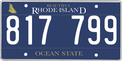 RI license plate 817799